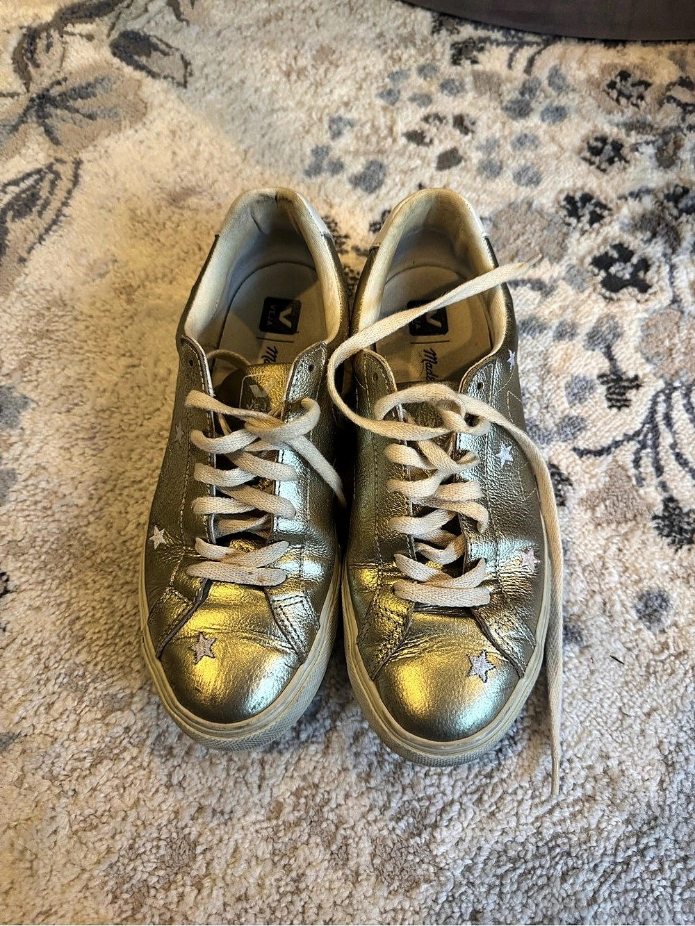 Golden Goose Super-Star Metallic Star Sneakers US 9